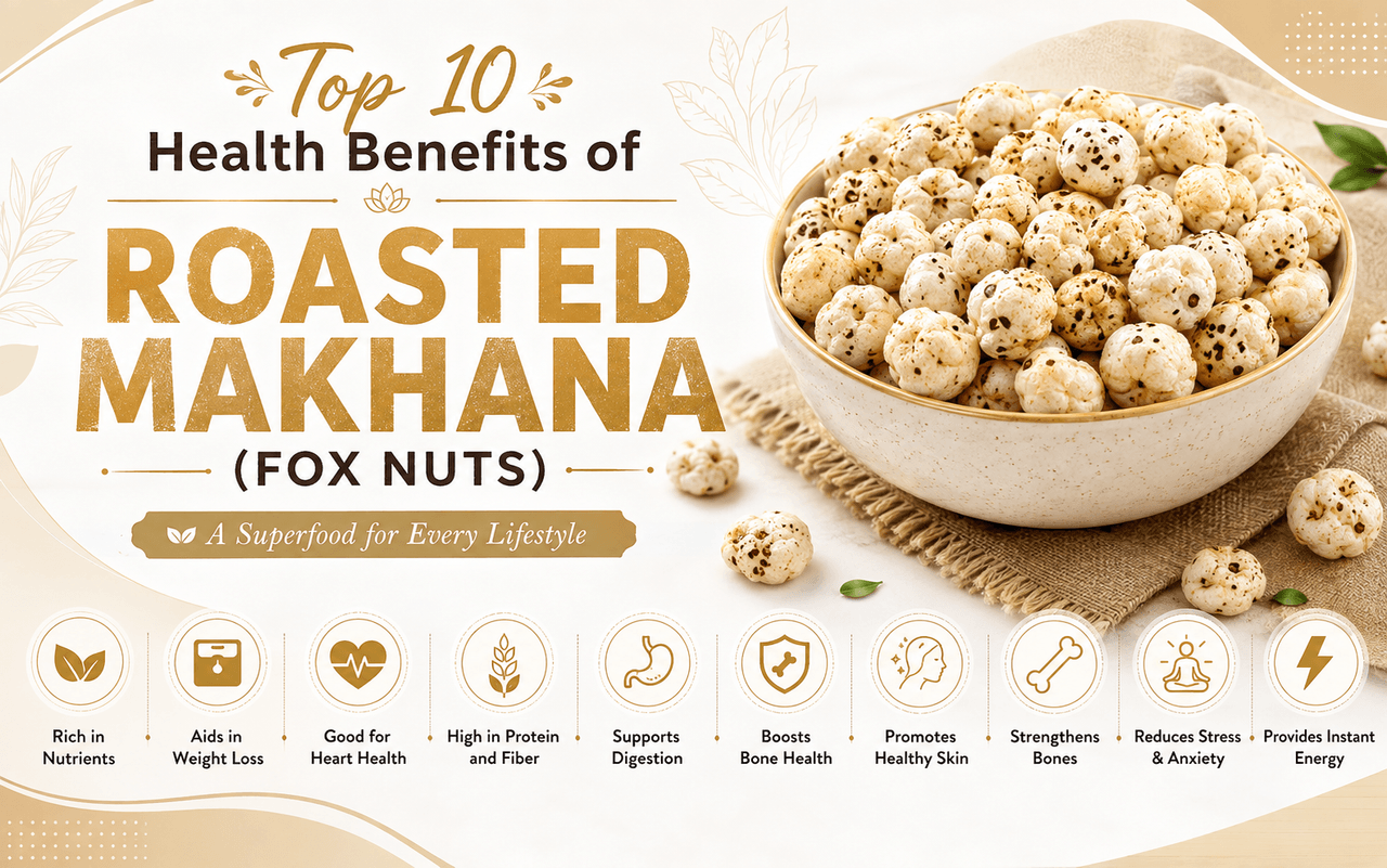 Top 10 Health Benefits of Roasted Makhana (Fox Nuts)