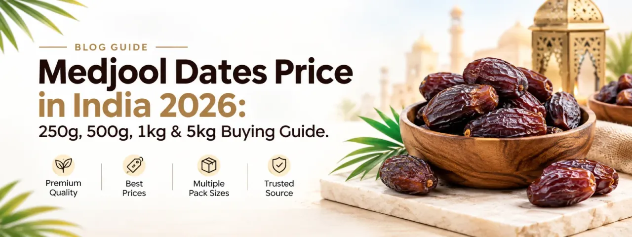 Medjool Dates Price in India 2026: 250g, 500g, 1kg & 5kg Buying Guide
