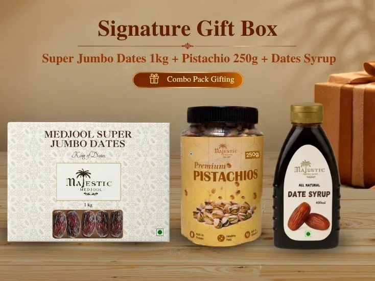 Signature Gift Box by Majestic Medjool featuring premium dates for elegant gifting