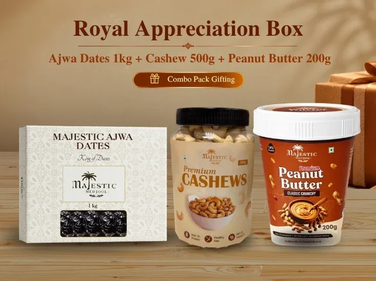 Royal Appreciation Gift Box featuring premium Medjool dates by Majestic Medjool