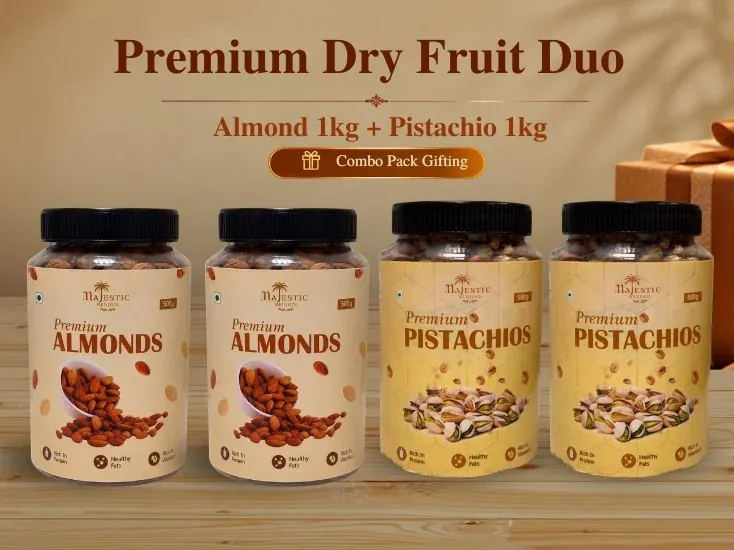 Premium Dry Fruit Duo Pack by Majestic Medjool for premium gifting and special occasions