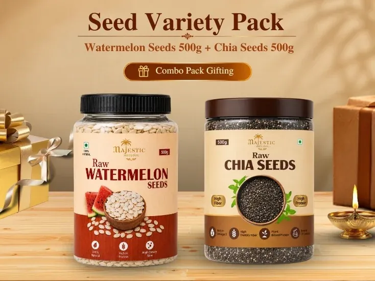 Seed Variety Pack by Majestic Medjool featuring an assortment of seeds for everyday snacking