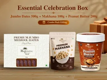 Majestic Medjool Essential Celebration Box festive gift box Copy Image Alt Text
