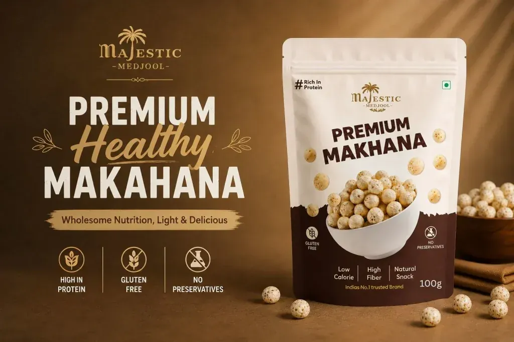 Raw makhana 250g pack - healthy fox nuts snack