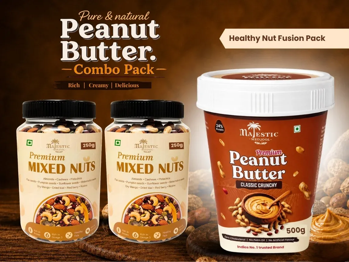 Healthy nut fusion pack - mixed nuts and dry fruit combo